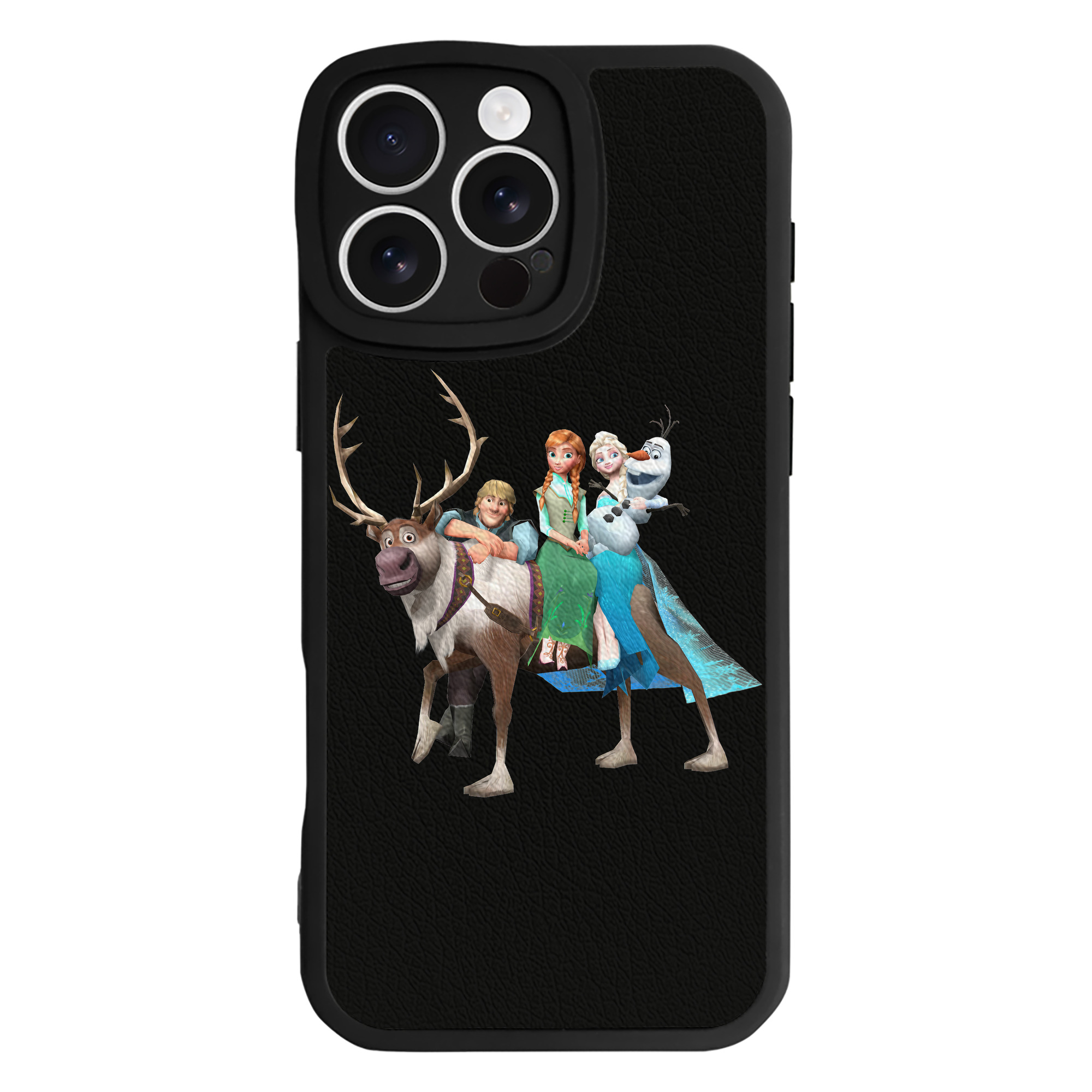 （画像用） アナと雪の女王 アンナ エルサ Frozen Anna Elsa 【iPhone 16シリーズ対応】シリコンスマホケース（レザー調） 材質：シリコン